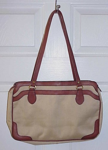 Ladies leather trimmed tan - a,